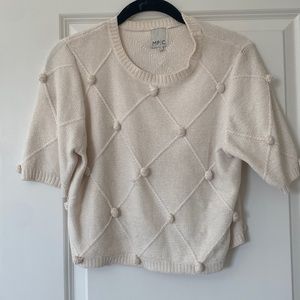 Boutique sweater with Pom details size M